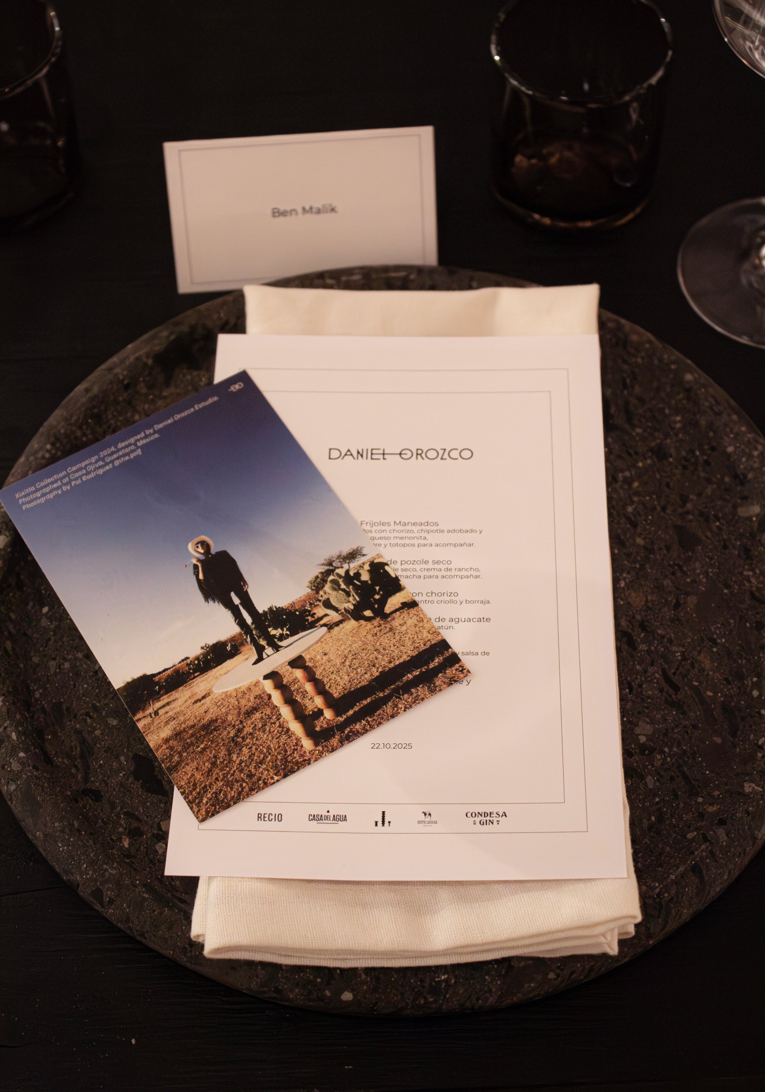 Private dinners by El Recio at Daniel Orozco Estudio